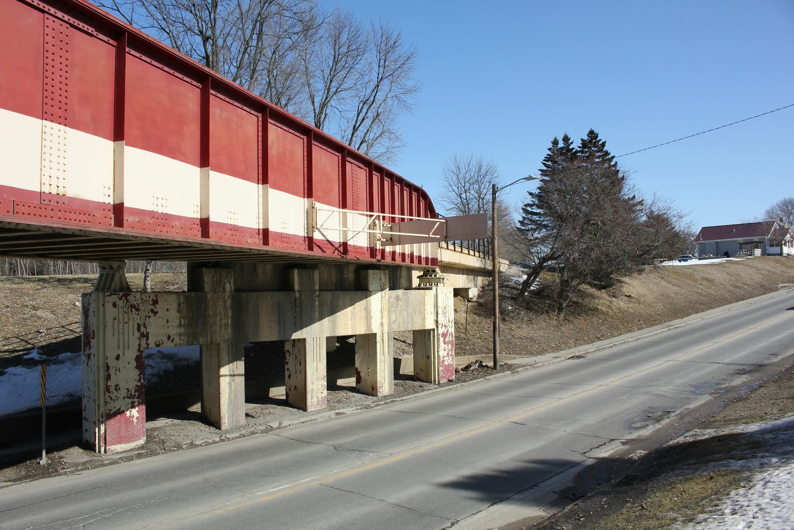 Looking east